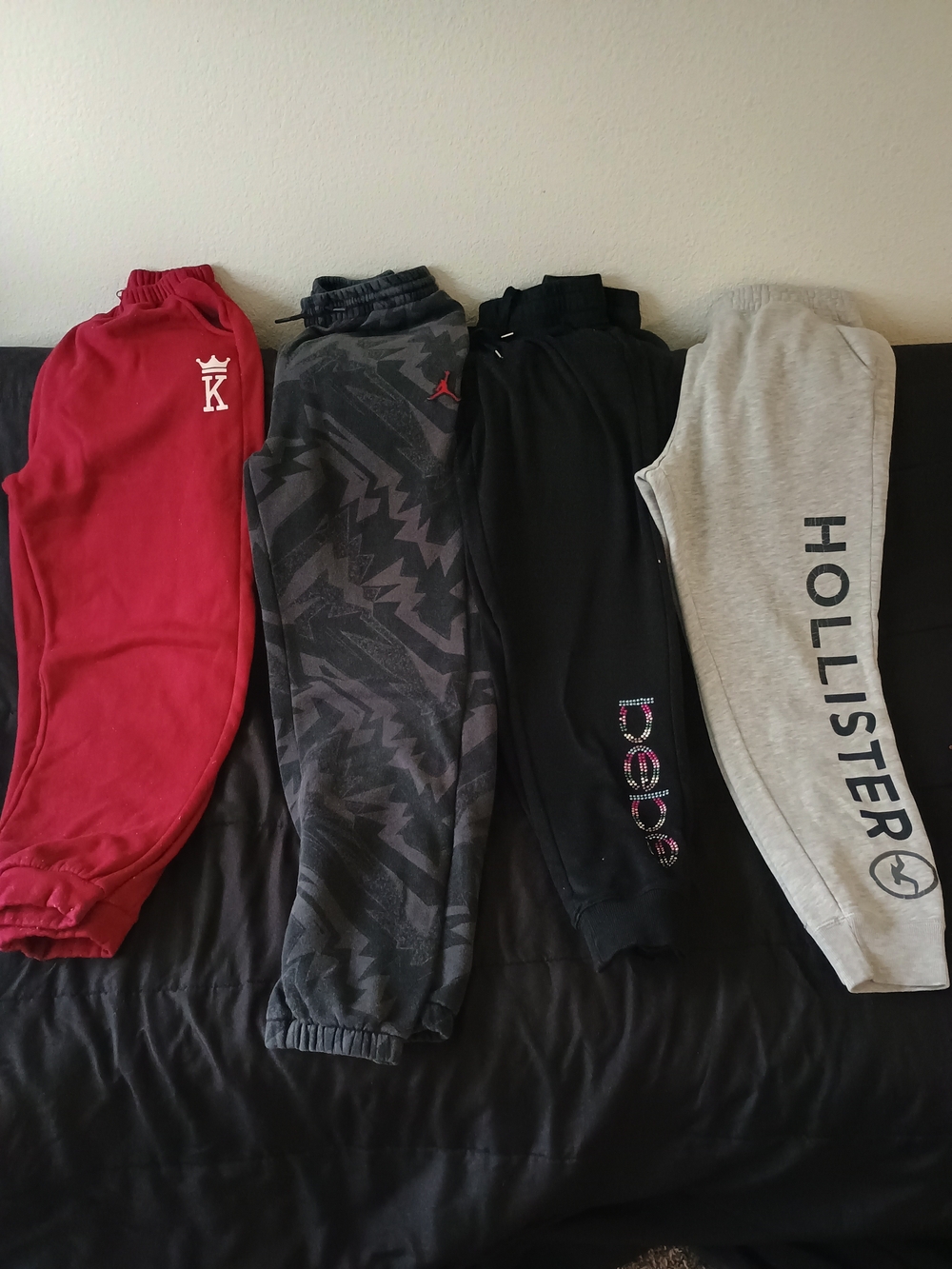 Hollister Light Gray Kids Joggers with Side Logo